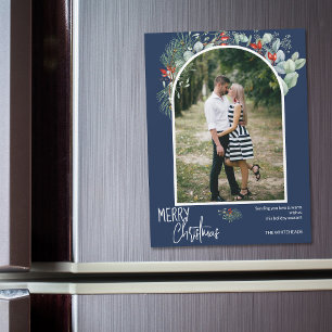 Greenery Merry kerstach Foto Navy Blue