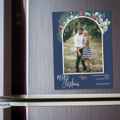 Greenery Merry kerstach Foto Navy Blue