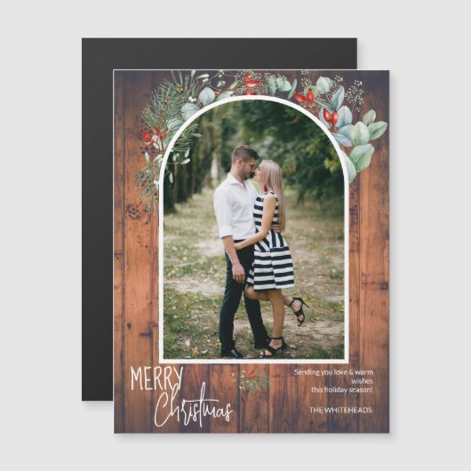 Greenery Merry kerstArch Foto Cherry Wood (Voorkant / Achterkant)