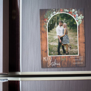 Greenery Merry kerstArch Foto Cherry Wood