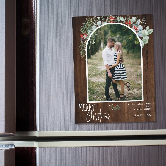 Greenery Merry kerstArch Foto Donk Wood