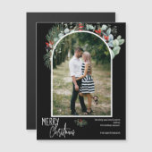 Greenery Merry KerstArch Foto zwart (Voorkant / Achterkant)