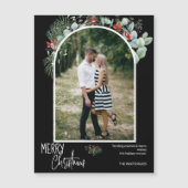 Greenery Merry KerstArch Foto zwart (Voorkant)