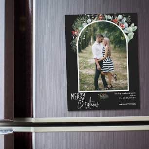 Greenery Merry KerstArch Foto zwart