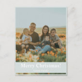Greenery Merry kerstfoto Briefkaart (Voorkant)