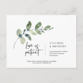 Greenery Minimal, Love is Patient, Wed Postponed Briefkaart (Voorkant)