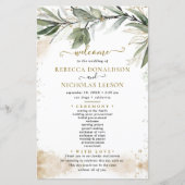 Greenery minimal Wedding Programme (Voorkant)
