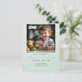 Greenery Minimalist Gepersonaliseerde Eerste Verja Kaart (Staand voorkant)