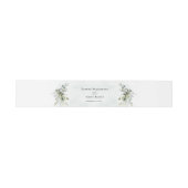 Greenery Minimalist Script Wedding Invitation Uitnodigingen Wikkel (Vlak)