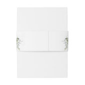 Greenery Minimalist Script Wedding Invitation Uitnodigingen Wikkel (Achterkant Voorbeeld)