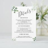 Greenery Minimalist Wedding Enclosure Kaarten (Staand voorkant)