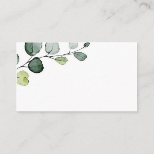 Greenery Minimalistic Wishing Well for Wedding Informatiekaartje (Achterkant)