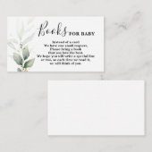 Greenery-minimalistische boeken voor Baby-kaart Informatiekaartje (Voorkant / Achterkant)
