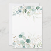 Greenery Modern Baptism Invitation Kaart (Achterkant)