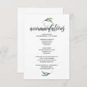 Greenery modern bruiloft-kaartje v1 informatiekaartje (Voorkant / Achterkant)