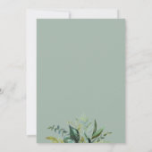 Greenery Modern Calligraphy Wedding Breakfast Kaart (Achterkant)