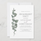 Greenery Modern Engagement Party Invitation Kaart (Voorkant)