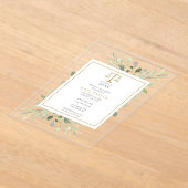 Greenery Modern Gold Law School Afstuderen Acryl Uitnodigingen (Laagn)