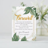 Greenery Modern Goodbye medewerker afscheidskaart Bedankkaart (Staand voorkant)