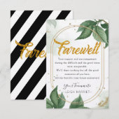 Greenery Modern Goodbye medewerker afscheidskaart Bedankkaart (Voorkant / Achterkant)