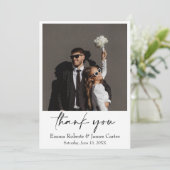 Greenery Modern Wedding Bedankt Card (Staand voorkant)