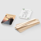 Greenery Modern Wedding Program Invitation Handwaaier (Niet-gemonteerd)