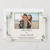 Greenery Moderne foto Sla de datum uitnodiging op (Voorkant)