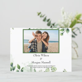 Greenery Moderne foto Sla de datum uitnodiging op