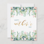 Greenery Moederdag Wenskaart Notitiekaartje (Voorkant)