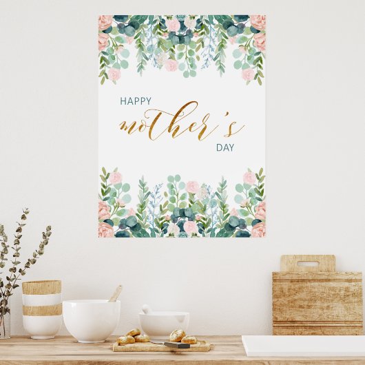 Greenery Moederdag Wenskaart Poster (Keuken)