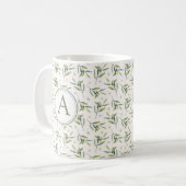 Greenery Monogram Initial A Nature Inspired Gift Koffiemok (Voorkant links)
