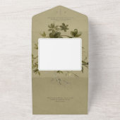 Greenery Monogram QR Code All In One Uitnodiging (Buitenkant)