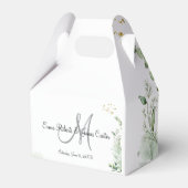 Greenery Monogram Wedding Favor Boxes Bedankdoosjes (Voorkant Zijde)