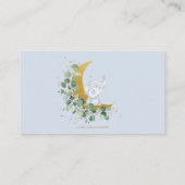 Greenery Moon Elephant Books for Baby shower Boy Informatiekaartje (Achterkant)
