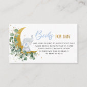 Greenery Moon Elephant Books for Baby shower Boy Informatiekaartje (Voorkant)