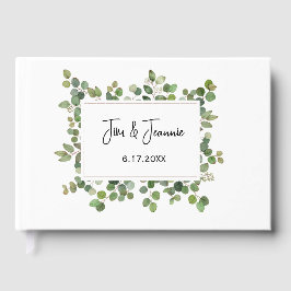 Greenery NAME & NAME Wedding DATE Timeless Couple Gastenboek