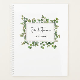 Greenery NAME & NAME Wedding DATE Timeless Couple Planner