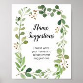 Greenery Name Suggestions Poster (Voorkant)