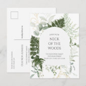 Greenery Neck of the Bossen Moving Announcement Briefkaart (Voorkant / Achterkant)