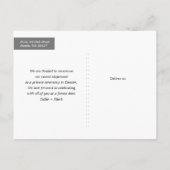 Greenery net getrouwd bruiloft foto's aankondigingskaart (Achterkant)