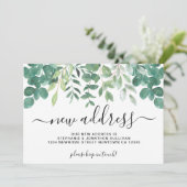 Greenery New Address Verhuisaankondiging Aankondiging (Staand voorkant)