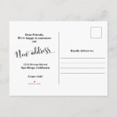 Greenery New Home Address Moving Announance Aankondigingskaart (Achterkant)