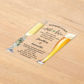 Greenery Niets Fancy Alleen liefde Bubbles & Brew Acryl Uitnodigingen (Laagn)