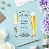 Greenery Niets Fancy Alleen liefde Bubbles & Brew Acryl Uitnodigingen (Insitu (Huwelijk))