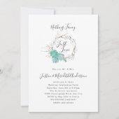 Greenery Niets Fancy Alleen Liefde receptie Kaart (Voorkant)