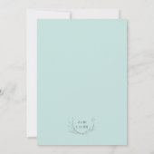 Greenery Niets Fancy Alleen Liefde receptie Kaart (Achterkant)