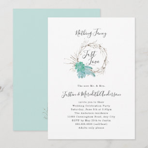 Greenery Niets Fancy Alleen Liefde receptie Kaart