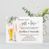 Greenery Niets Fancy Net Love Elopement Invite Save The Date (Staand voorkant)