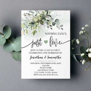 Greenery Niets Fancy Net Love Elopement Invite Save The Date