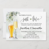 Greenery Niets Fancy Net Love Elopement Invite Save The Date (Voorkant)